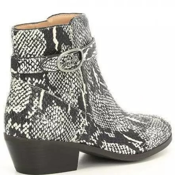 Coach Dylan Booties New Snakeskin Leather 9.5 NIB - Picture 3 of 7